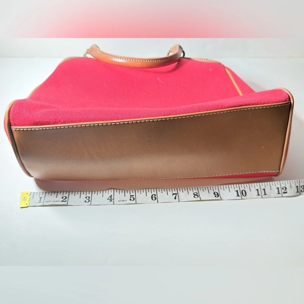 Fossil Red and Tan Satchel